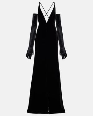 Costarellos Velvet Gown - Black