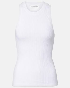 Victoria Beckham Cotton-Blend Tank Top - White