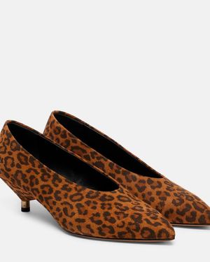 Isabel Marant Ebisa 45 Leopard-Print Leather Pumps - Brown