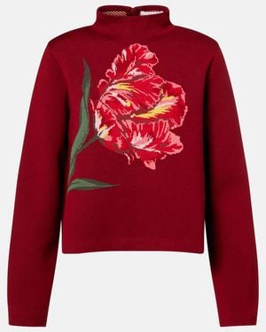 Carolina Herrera Pullover Aus Jacquard - Rot