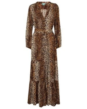 Melissa Odabash Sonja Cheetah-Print Maxi Dress - Brown