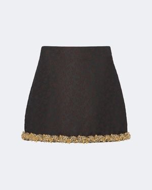 Jonathan Simkhai Idina Embellished Jacquard Miniskirt - Black