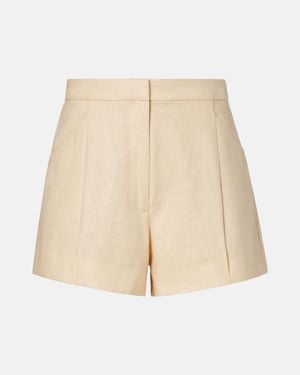 Posse Rosalie Linen Shorts - Natural