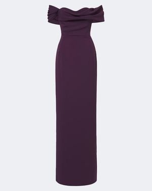Carolina Herrera Vestido De Fiesta Sofia De Crepe - Morado