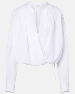 Dries Van Noten Bluse Aus Baumwolle - Weiß