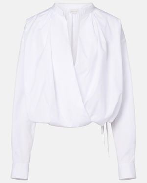 Dries Van Noten Bluse Aus Baumwolle - Weiß