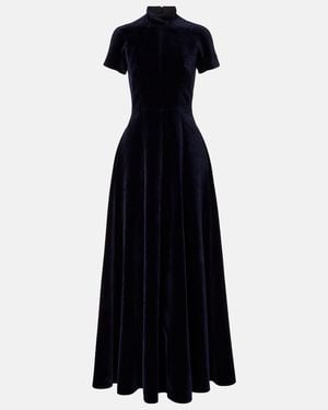 Emilia Wickstead Malinda Cotton Velvet Gown - Black
