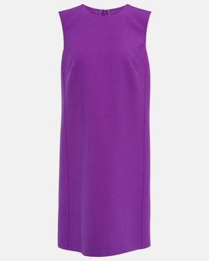 Oscar de la Renta Wool-Blend Minidress - Purple