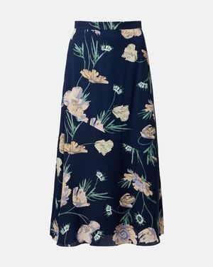 Erdem Floral Midi Skirt - Blue