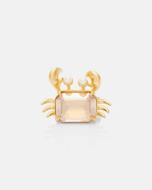 Oscar de la Renta Crab Embellished Ring - Metallic