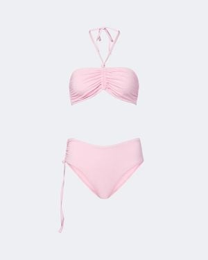 Balmain Bikini Arricciato - Rosa