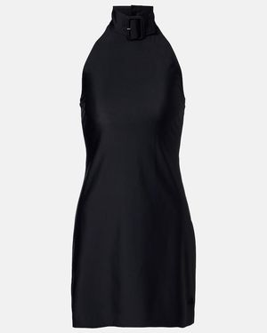 Courreges Buckle-Detail Jersey Minidress - Blue