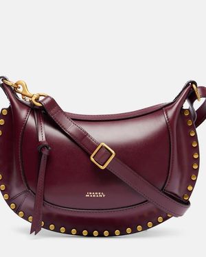 Isabel Marant Oskan Moon Small Leather Shoulder Bag - Purple