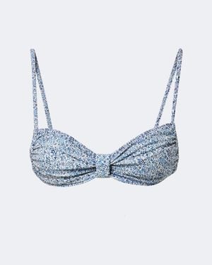 Montce Devin Floral Bikini Top - Blue