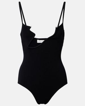 Christopher Esber Body Odessa Acanalado Adornado Con Aberturas - Negro