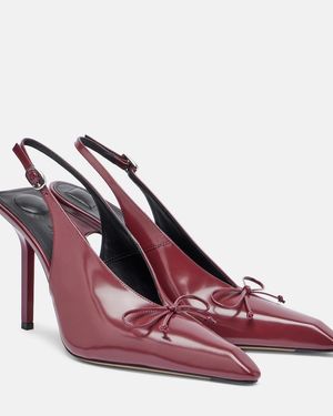 Jacquemus Cubisto 100 Leather Slingback Court Shoes - Pink