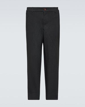 Comme des Garçons Mid-Rise Cropped Trousers - Black