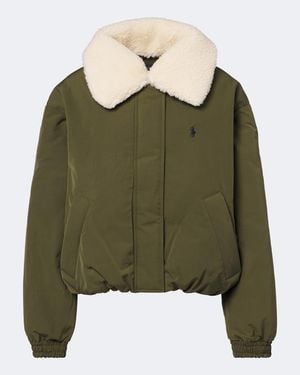 Polo Ralph Lauren Teddy-Trimmed Technical Down Jacket - Green