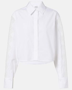 Jonathan Simkhai Lace-Trimmed Cotton Poplin Shirt - White