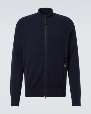 Bogner Dexter Wool And Cashmere Zip-Up Jumper - Blue
