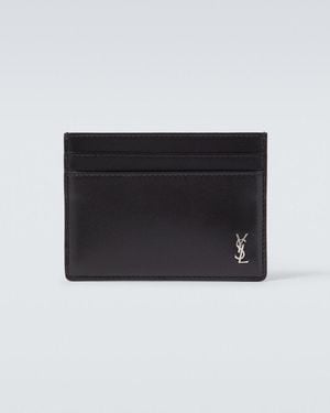 Saint Laurent Leather Card Holder - Black