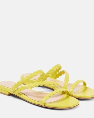 Gianvito Rossi Leather Sandals - Yellow