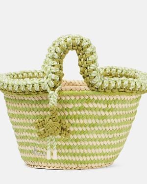 ALÉMAIS Dee Dee Small Raffia Tote Bag - Metallic