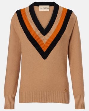 Valentino Pullover Aus Schurwolle - Orange