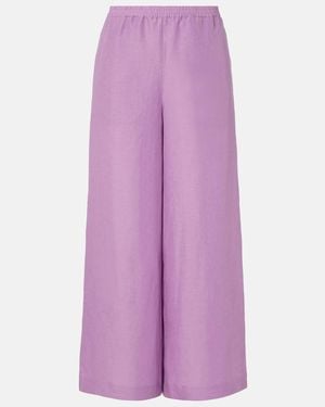 Eres Select Linen Wide-Leg Pants - Purple