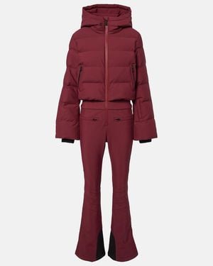 Perfect Moment Polar Flare Down Ski Suit - Red