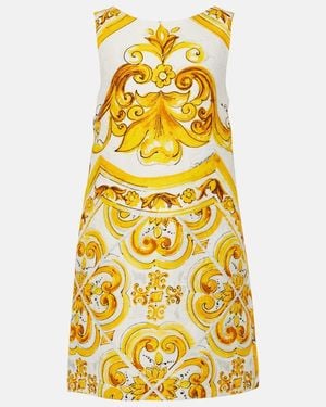 Dolce & Gabbana Sicilian Sunshine Mini Dress - Yellow