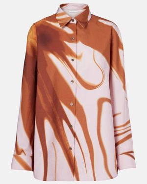 Dries Van Noten Printed Cotton Shirt - Pink