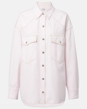 Agolde Sobrecamisa Lotta De Denim - Rosa