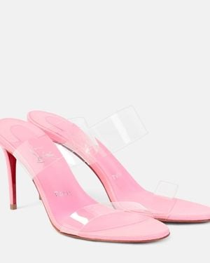 Christian Louboutin Just Nothing 85 Pvc Mules - Pink