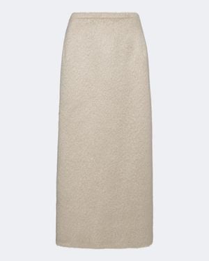 Magda Butrym Mohair And Wool-Blend Midi Skirt - Natural