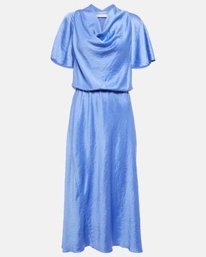 Vince Cowl Neck Midi Dress - Blue
