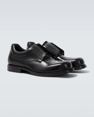 Balenciaga Brushed Leather Derby Shoes - Black