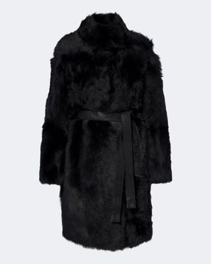 Yves Salomon Wendbarer Mantel Aus Shearling - Schwarz