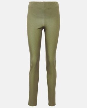JOSEPH Mid-Rise Gabardine Leggings - Green