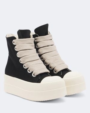 Rick Owens Drkshdw Jumbolace Canvas Sneakers - Black