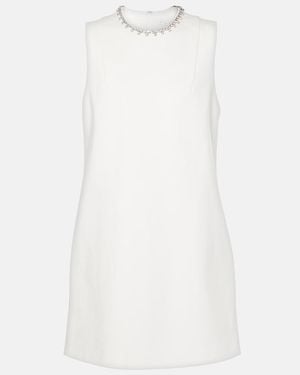 Area Embellished Minidress - White
