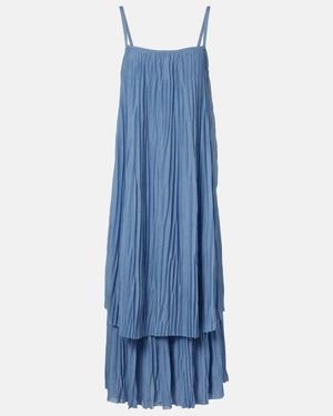 Proenza Schouler Label Clyne Pleated Jersey Maxi Dress - Blue