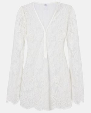Bananhot Millie Cotton-Blend Lace Minidress - White