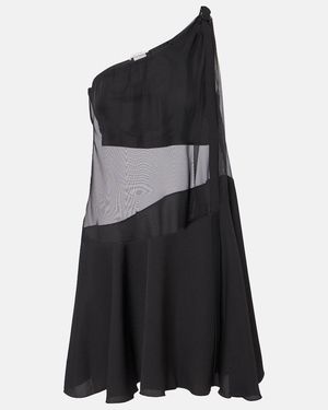 Nensi Dojaka Daphne One-Shoulder Minidress - Black