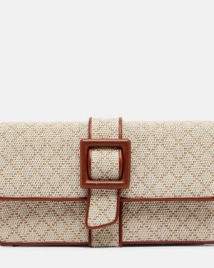 Manolo Blahnik Maycap Raffia-Effect Clutch - Natural