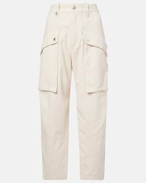 Isabel Marant Jannick Low-Rise Cotton Cargo Trousers - Natural