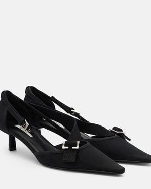 Prada Canvas Court Shoes - Black