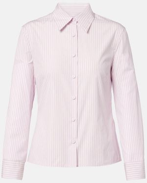 Calvin Klein Pinstripe Cotton Poplin Shirt - Pink