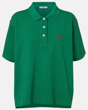 Prada Cotton Pique Polo Shirt - Green