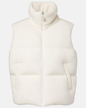 Perfect Moment Wool And Cashmere Down Vest - White
